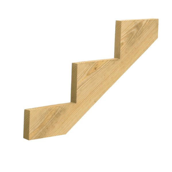 Prowood 1.5 in. X 11.25 in. W X 3 ft. L Southern Yellow Pine Stair Stringer #2/BTR Grade 279712